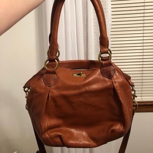 J Crew perfect leather purse in whisky